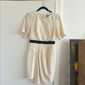 ASOS Cream Tan Sheath Mini Dress